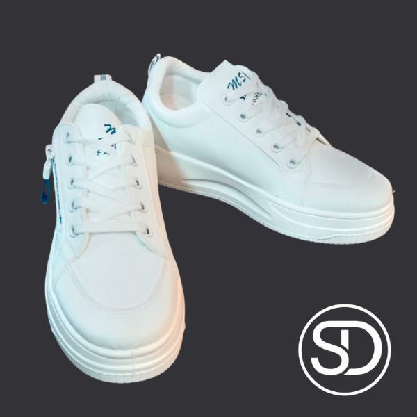 Women’s Classic White Sneakers – Comfortable, Trendy & Everyday Wear (MS1)