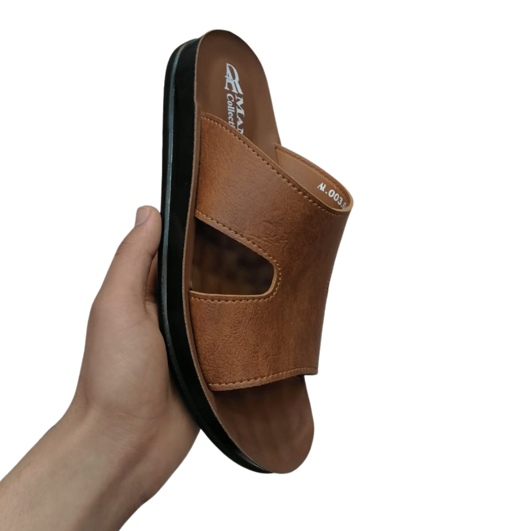 Soft PU Men’s Slipper – Comfortable Casual & Shalwar Qameez Wear