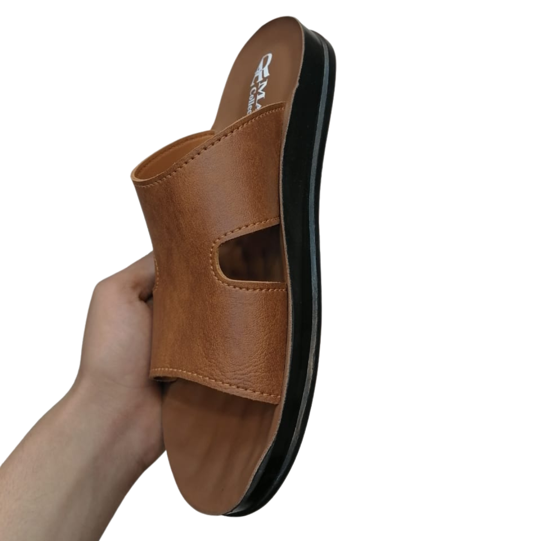 Soft PU Men’s Slipper – Comfortable Casual & Shalwar Qameez Wear