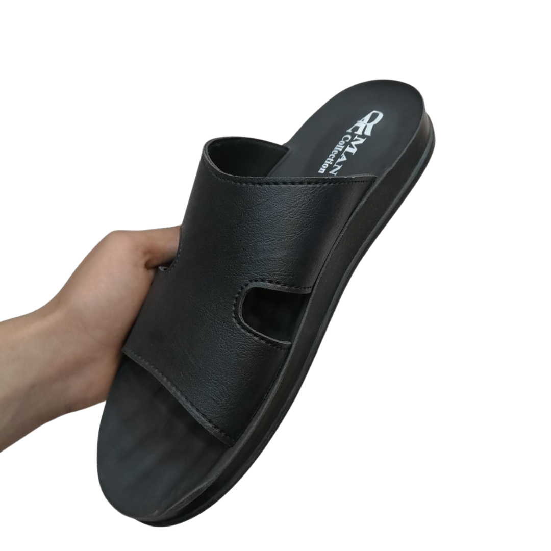 Soft PU Men’s Slipper – Comfortable Casual & Shalwar Qameez Wear