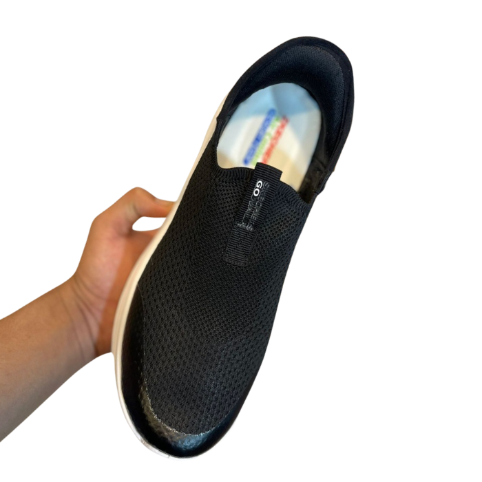 F105 Men’s Black Slip-On Sneakers – Lightweight Mesh Casual Daily Wear Shoes