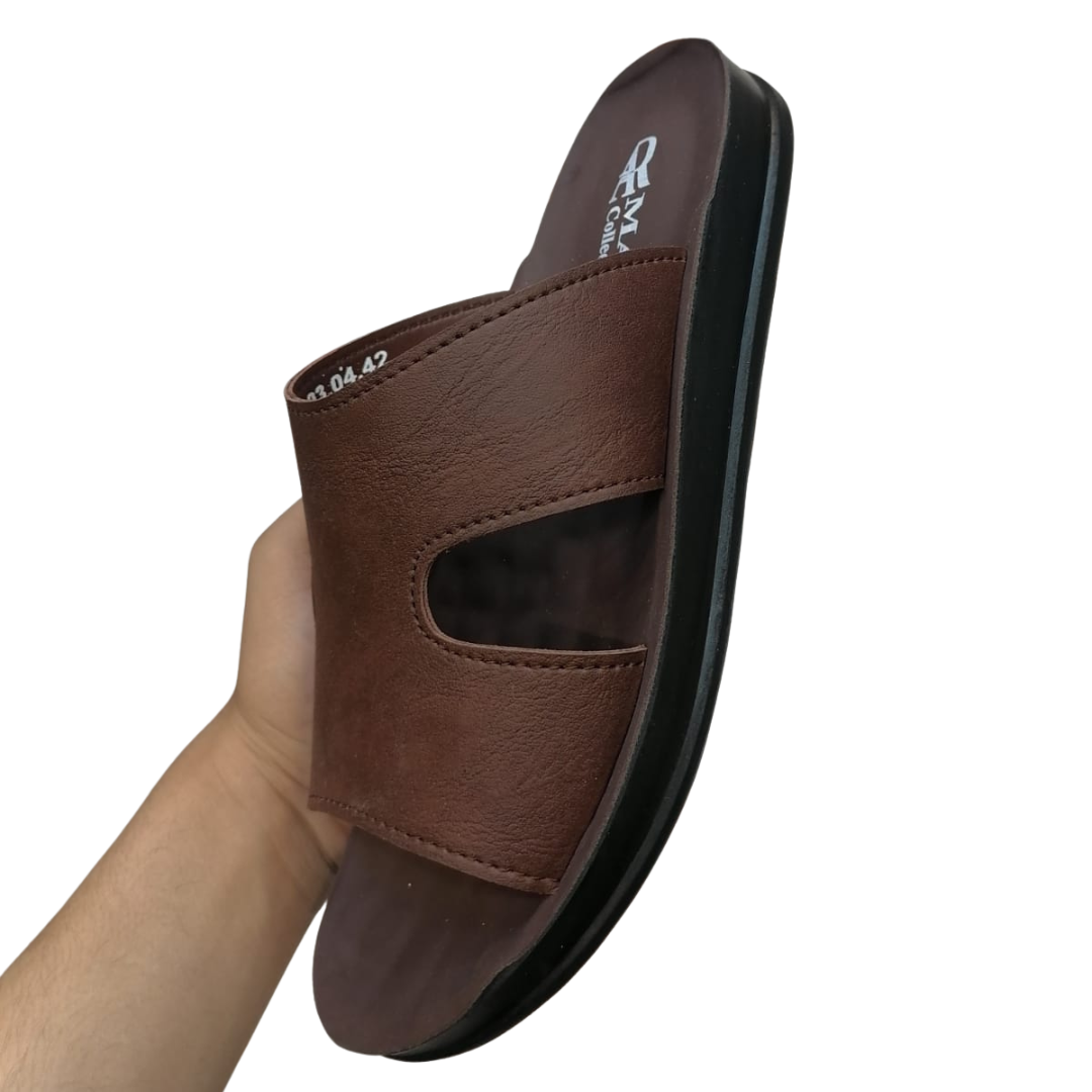 Soft PU Men’s Slipper – Comfortable Casual & Shalwar Qameez Wear