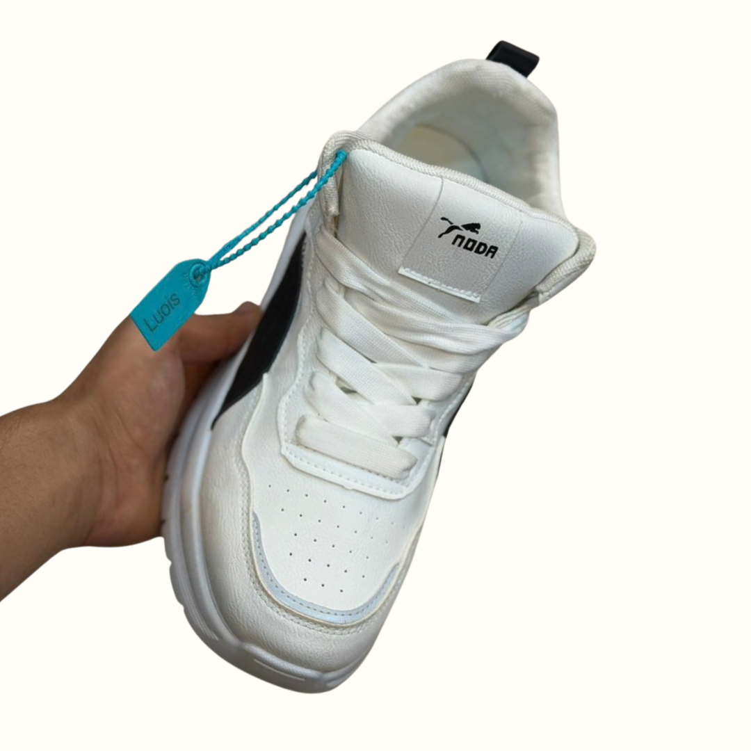 Men’s Stylish White Casual Sneakers – Comfortable Everyday Shoes