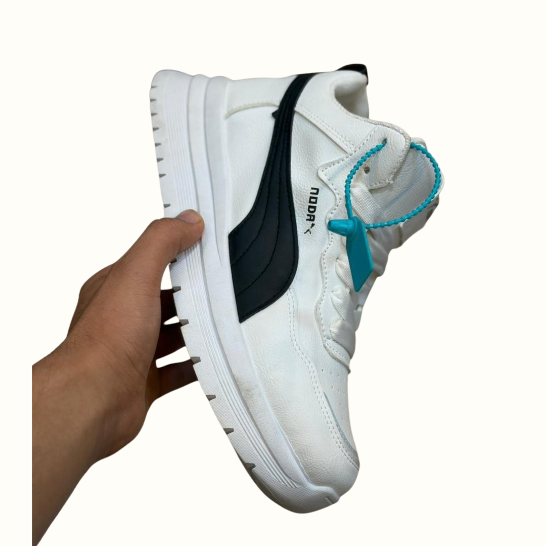 Men’s Stylish White Casual Sneakers – Comfortable Everyday Shoes