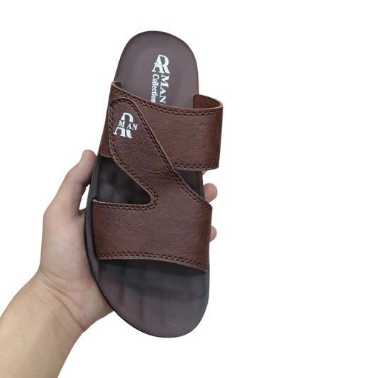 Soft PU Men’s Slipper – Comfortable Slip-On | Casual & Shalwar Qameez Wear