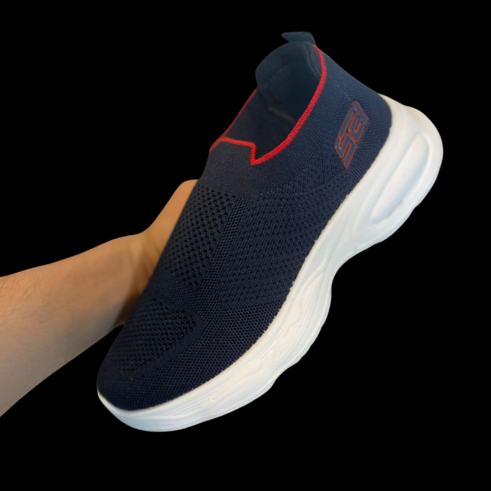 LO10 Men’s Light Grey Slip-On Sneakers – Breathable Mesh Casual Daily Wear Shoes