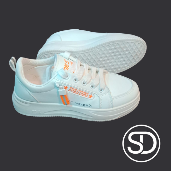 Women’s Classic White Sneakers – Comfortable, Trendy & Everyday Wear (MS1)