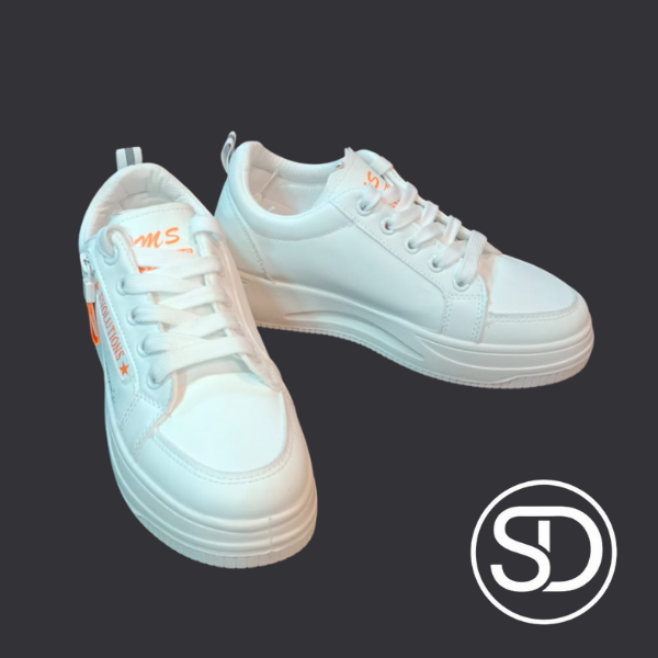 Women’s Classic White Sneakers – Comfortable, Trendy & Everyday Wear (MS1)
