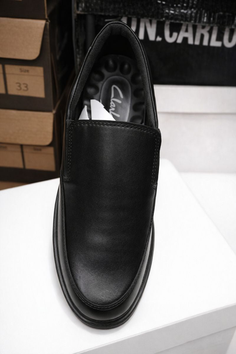 Men’s Black Raxine Loafers – Comfortable Formal & Daily Wear Slip-On Shoes