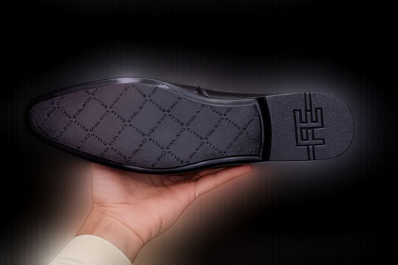 Men’s Premium Chain Loafers – Black & Brown Formal Slip-On Shoes