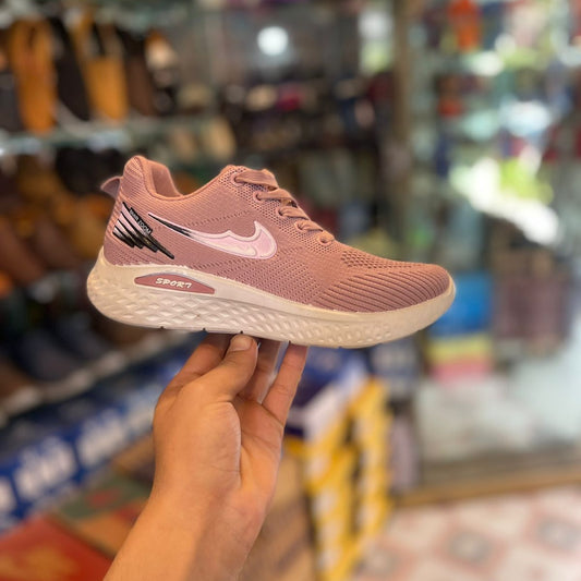 MS-201 Grey Breathable Mesh Casual Sneakers for Women