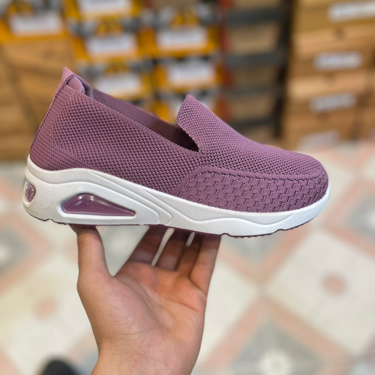 Women’s Air Cushion Slip-On Sneakers – Lightweight Casual & Daily Wear Shoes