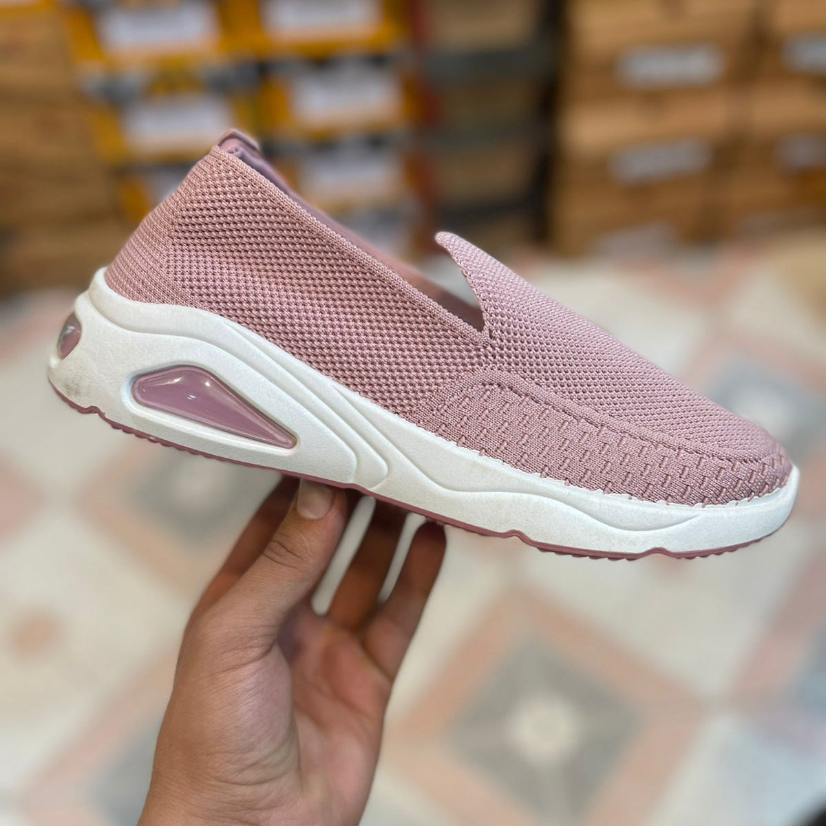 Women’s Air Cushion Slip-On Sneakers – Lightweight Casual & Daily Wear Shoes