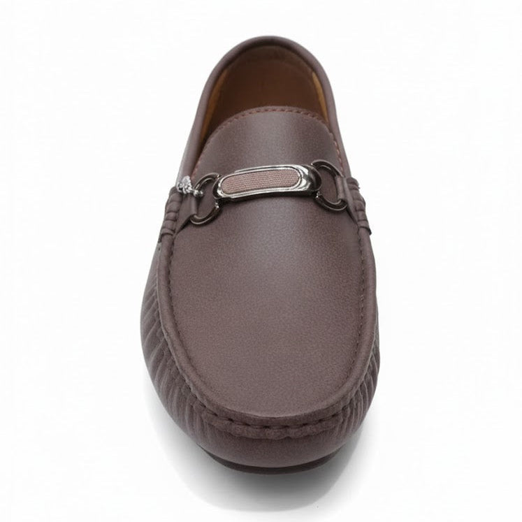 Style Deal Men’s Premium Textured Grey Loafers – Elegant Handcrafted Slip-On Shoes for Men | StyleDeal.pk